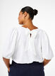 Blouse met korte mouwen en een strik op de rug, Bright White, Model image number 1