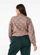 Gebreide blouse met hoge hals en patroon, Walnut Mel. Comb, Model image number 1