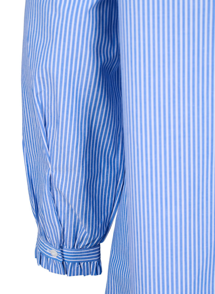 Gestreepte tuniek met ruches, Princess Blue W. St., Packshot image number 3