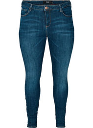 Super slim fit Amy jeans met hoge taille, Dark Blue