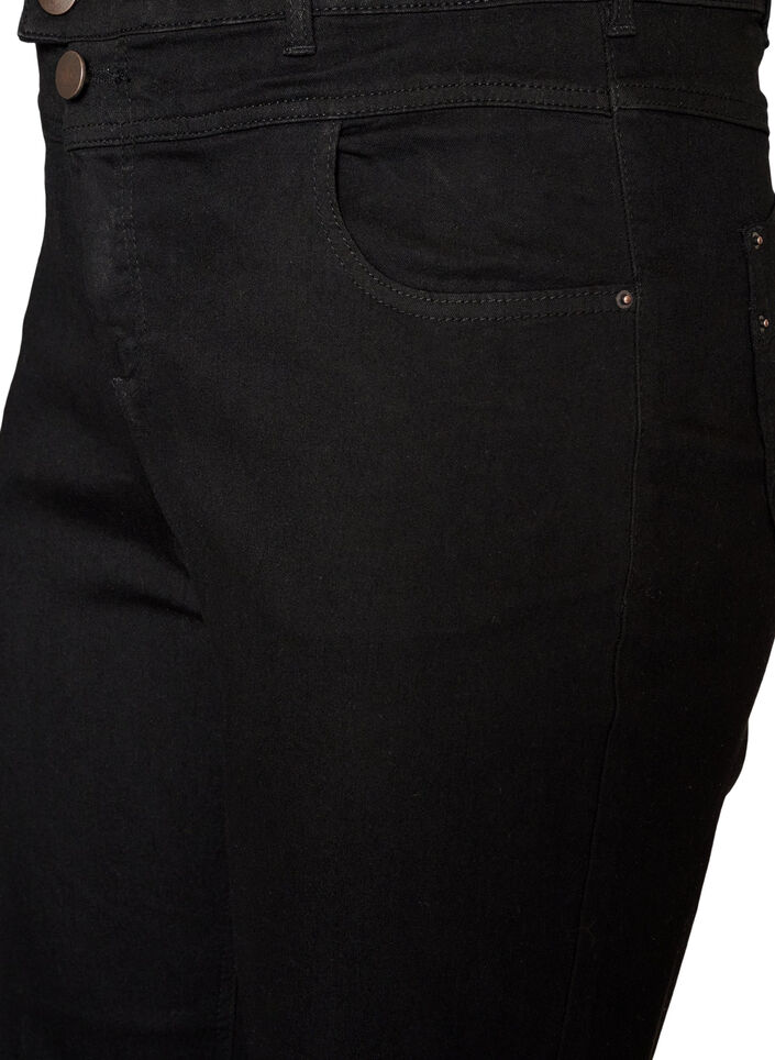 Gemma jeans met regular fit en hoge taille, Zwart, Packshot image number 2