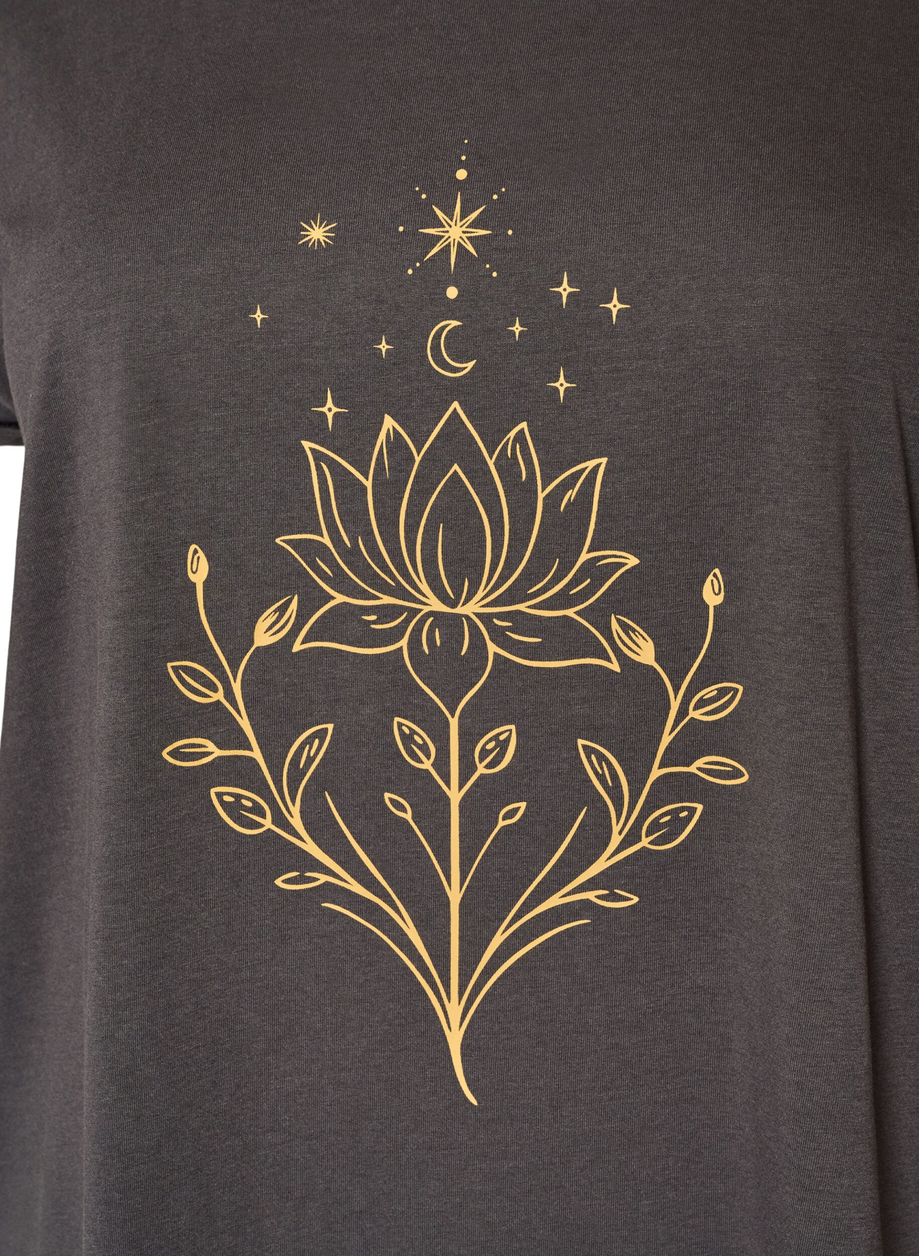 ZizziT-shirt met decoratieve print aan de voorkant, Grijs, Packshot image number 2