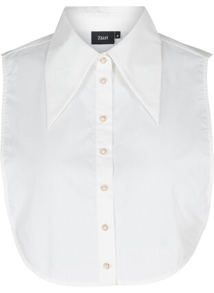 Overhemdkraag met parelknopen, Bright White, Packshot image number 0