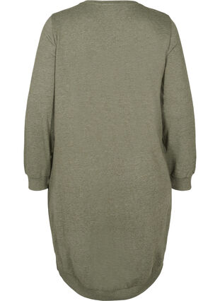 Gemêleerde sweaterjurk met zakken, Ivy Green, Packshot image number 1