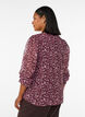 Blouse met bloemenprint en glitterdraad, Rood, Model image number 2