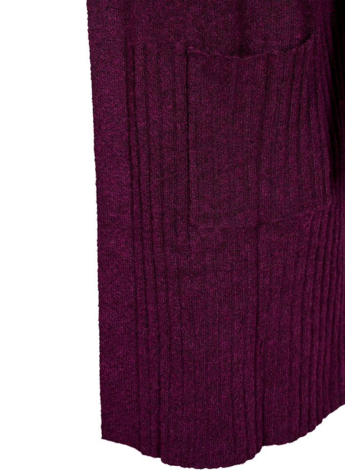 Lang vest met zakken, Potent Purple Mel., Packshot image number 3