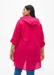 Tuniek met capuchon van katoen en linnen, Bright Rose, Model image number 1