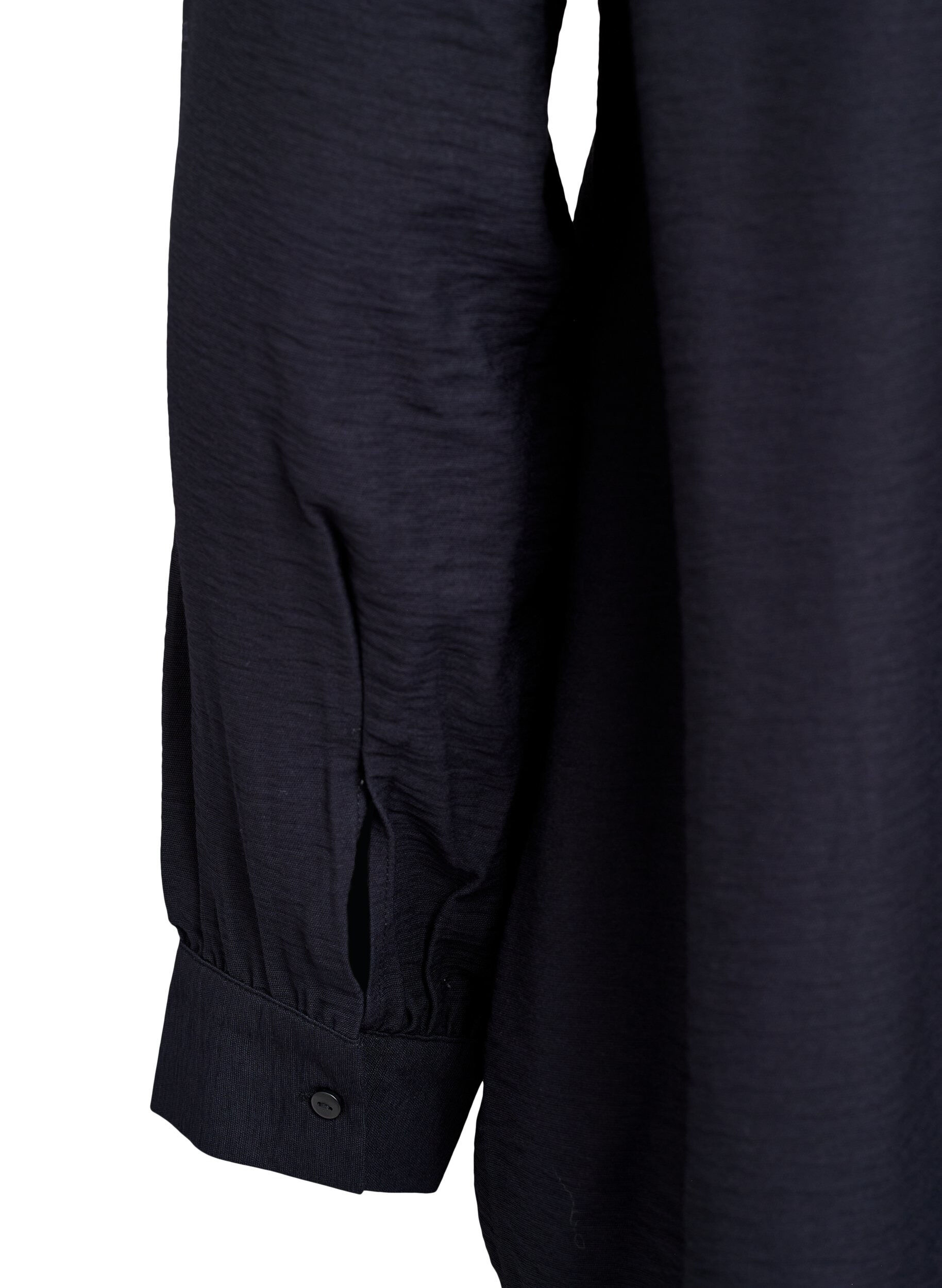 Zizzi Viscose shirt met A-lijn vorm, Zwart, Packshot image number 3