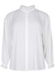 Shirt blouse met ruches, Bright White, Packshot image number 0