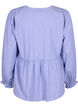 Gestreepte katoenen blouse met strik detail, Baja Blue Stripe, Packshot image number 1