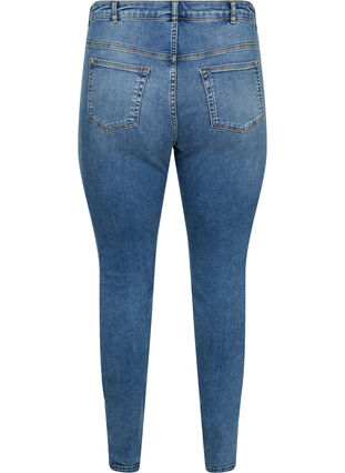 Super slim Amy jeans van katoenmix, Blue denim, Packshot image number 1