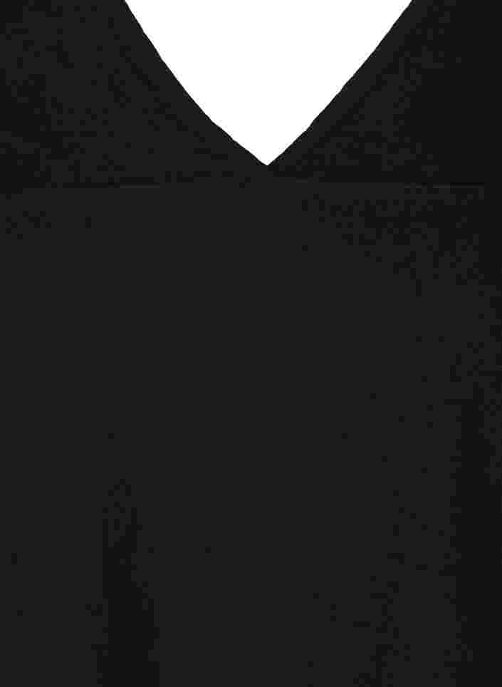 Katoenen jurk met korte mouwen, Black, Packshot image number 2