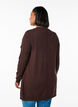 Lang gebreid vest van een viscose mix, Bruin, Model image number 2