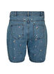 Denimshorts met geborduurde bloemen, Blauw, Packshot image number 1
