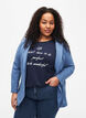 Eenvoudige blazer met knoopsluiting, Blauw, Model image number 0