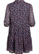 Tunic met bloemenprint en glitterdraden, Blauw, Packshot image number 1