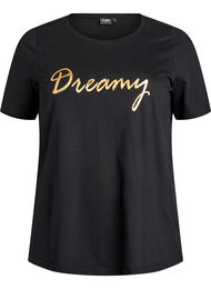 T-shirt met print, Zwart