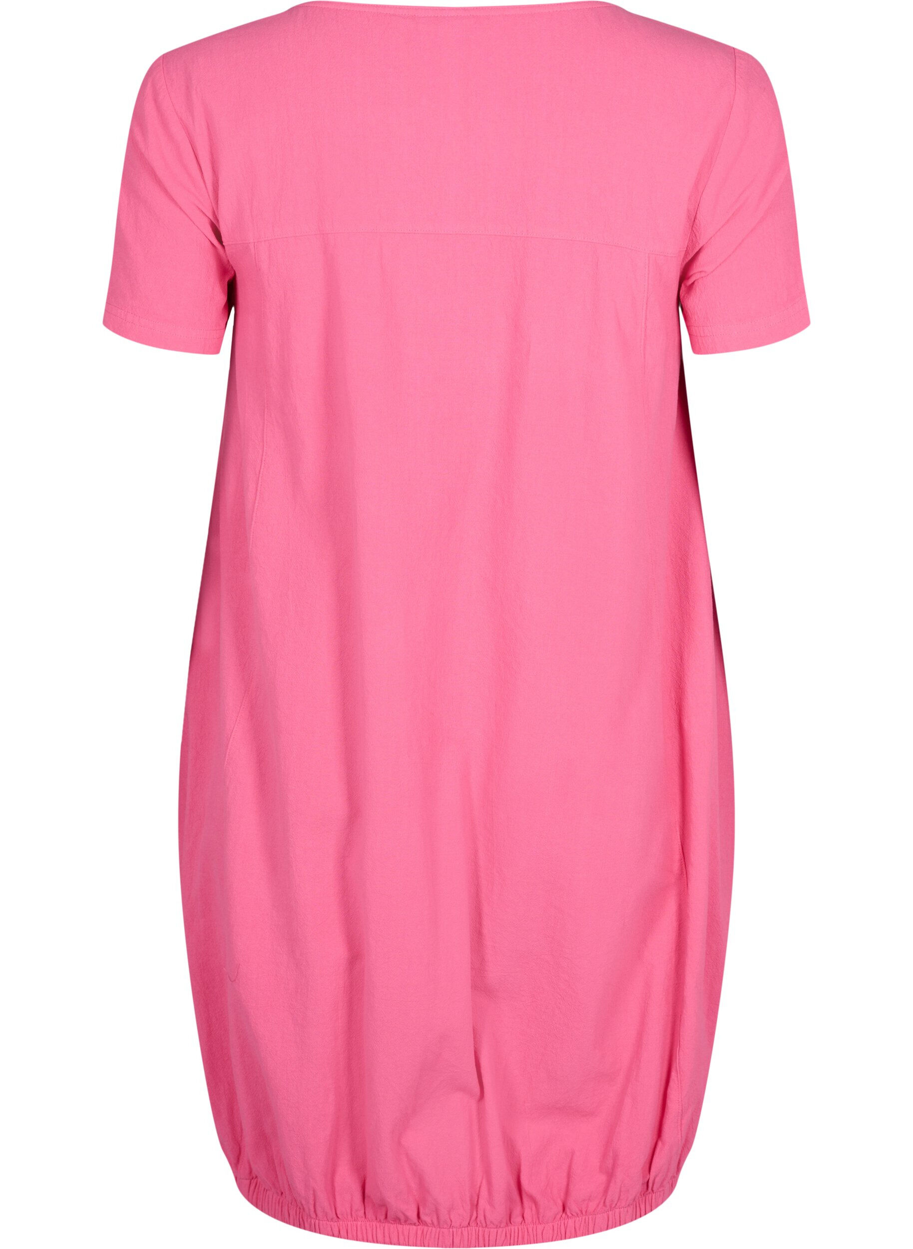 ZizziJurk van katoen met korte mouwen, Roze, Packshot image number 1
