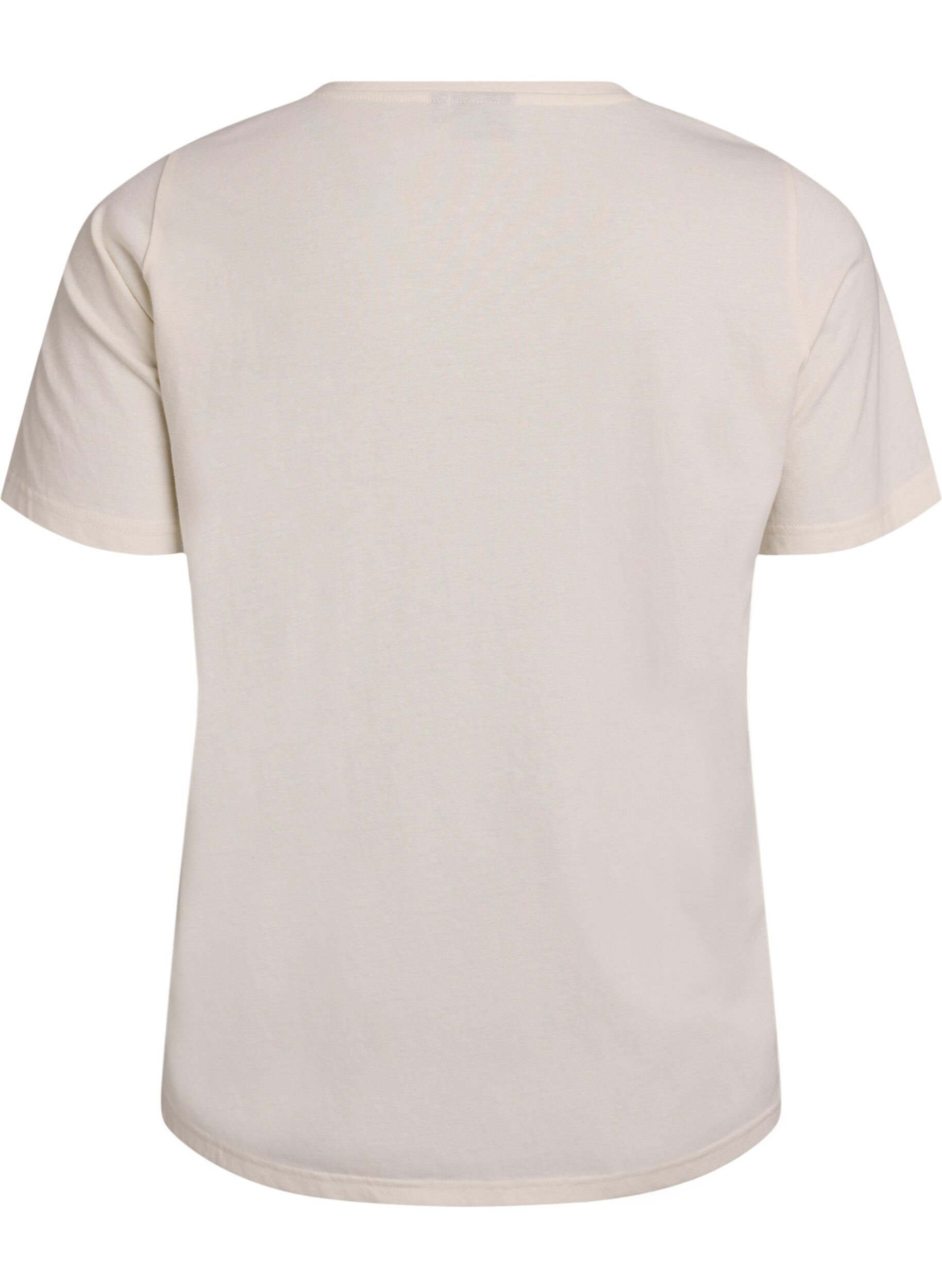 Zizzi T-shirt met print, Wit, Packshot image number 1