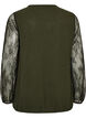 Blouse met kanten mouwen en ballonvorm, Groen, Packshot image number 1