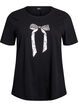 T-shirt met print, Zwart, Packshot image number 0