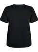 Basic t-shirt met korte mouwen en v-hals, Zwart, Packshot image number 1