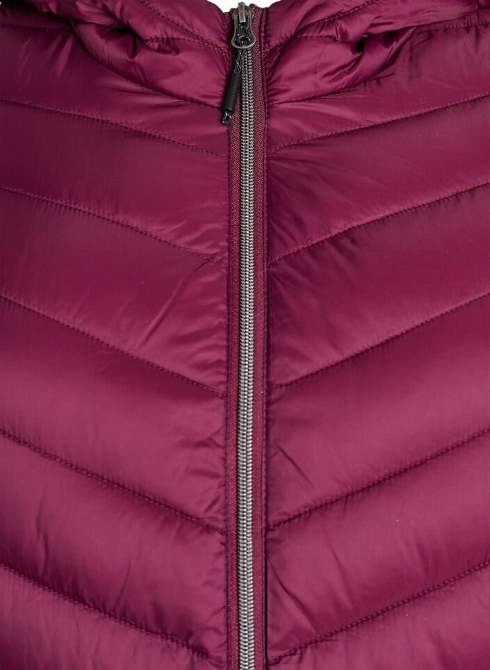 Lichtgewicht jas met capuchon, Donker Bordeaux, Packshot image number 2