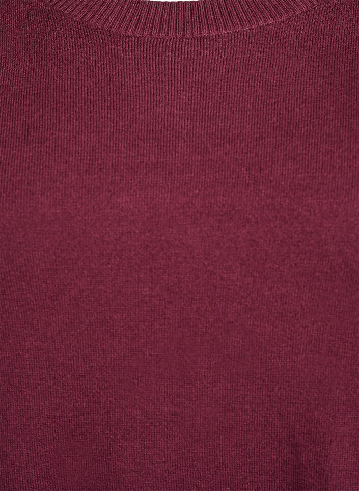 Gebreide blouse met ronde hals, Rood, Packshot image number 2