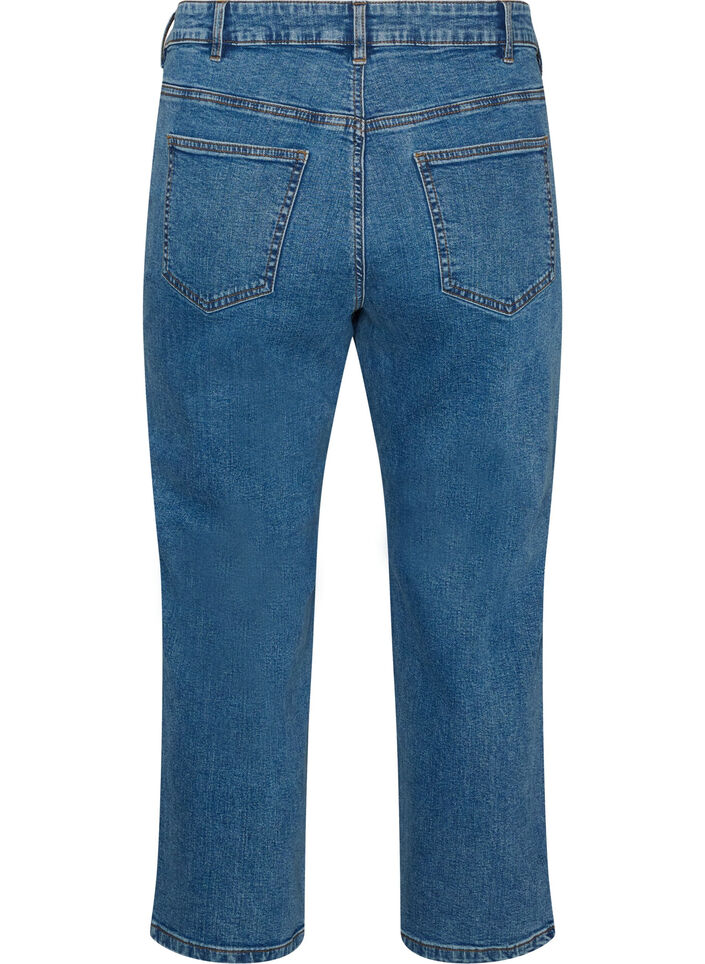 Gecropte Vera jeans met een straight-fit, Blauw, Packshot image number 1