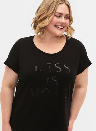 Sport-T-shirt met print, Black w.Less Is More, Model image number 2