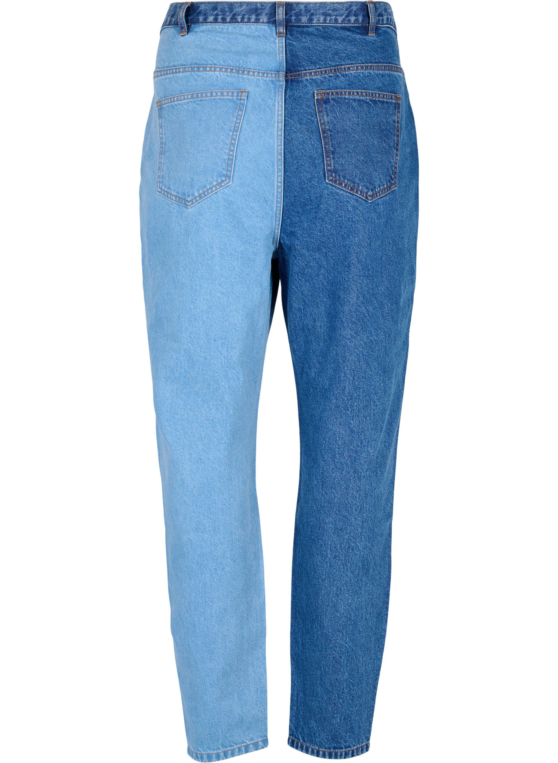 Zizzi Tweekleurige Mille Mom Fit Jeans, Lt. B. Comb, Packshot image number 1