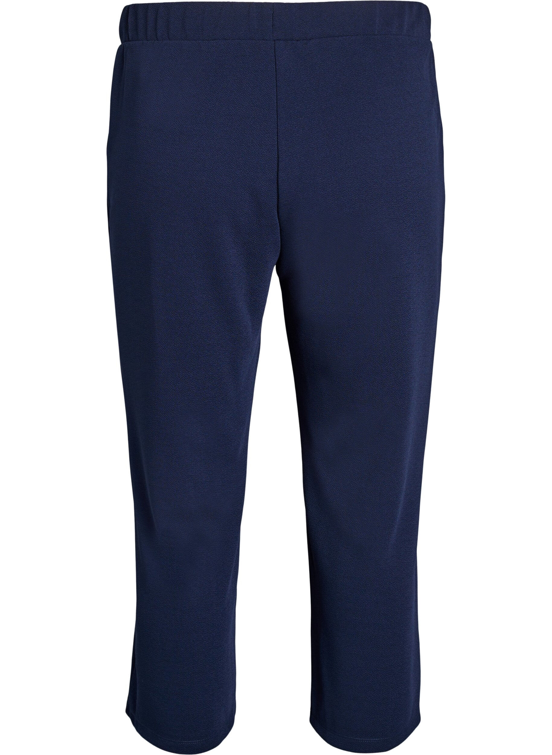 Zizzi Losse broek met 7/8 lengte, Blauw, Packshot image number 1