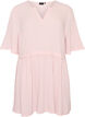 Tuniek met gekreukelde structuur en 1/2 mouwen, Roze, Packshot image number 0
