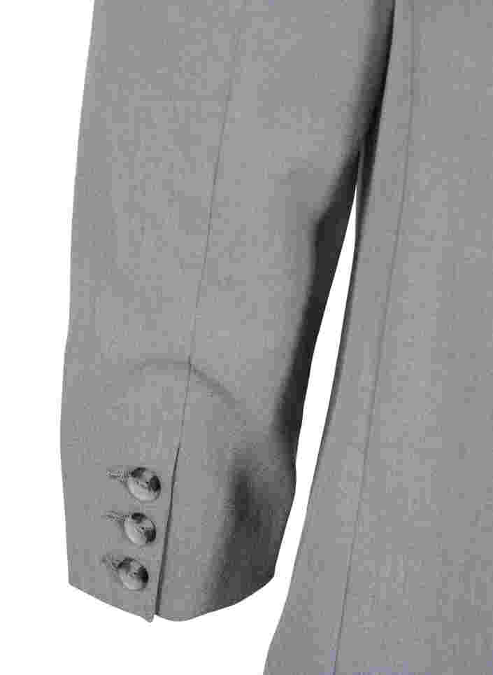 Eenvoudige blazer met zakken, Medium Grey Melange, Packshot image number 2