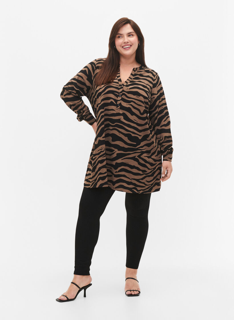 Legging met rits, Black, Model image number 0