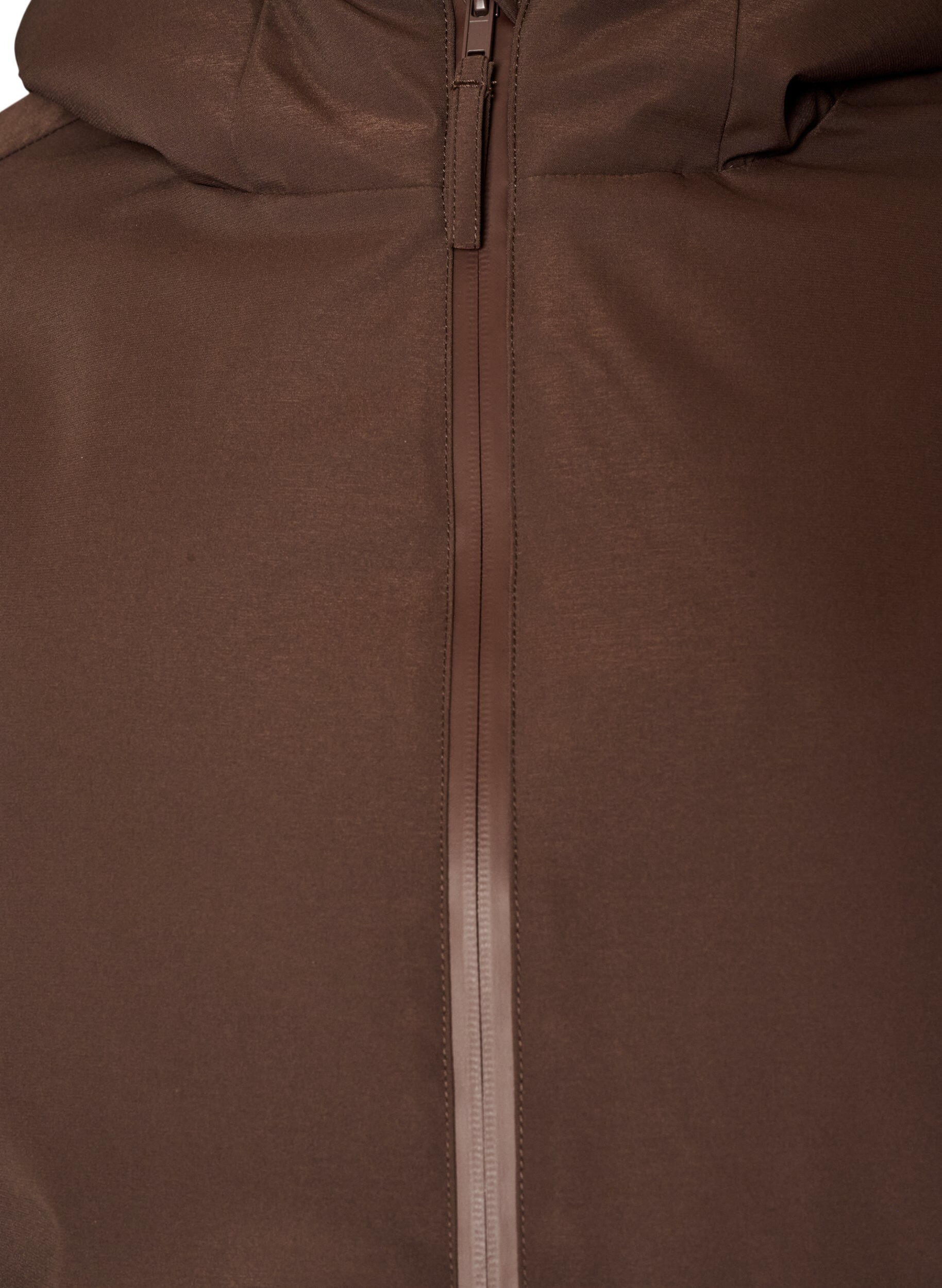 ZizziWinterjas met capuchon en verstelbare taille, Bruin, Packshot image number 2