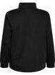 Sweatshirt met hoge kraag en ritssluiting, Zwart, Packshot image number 1