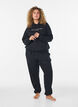 Sweater met capuchon en print, Zwart, Model image number 1
