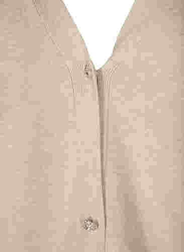 Gebreid vest met v-hals en knopen, Pumice Stone Mel., Packshot image number 2