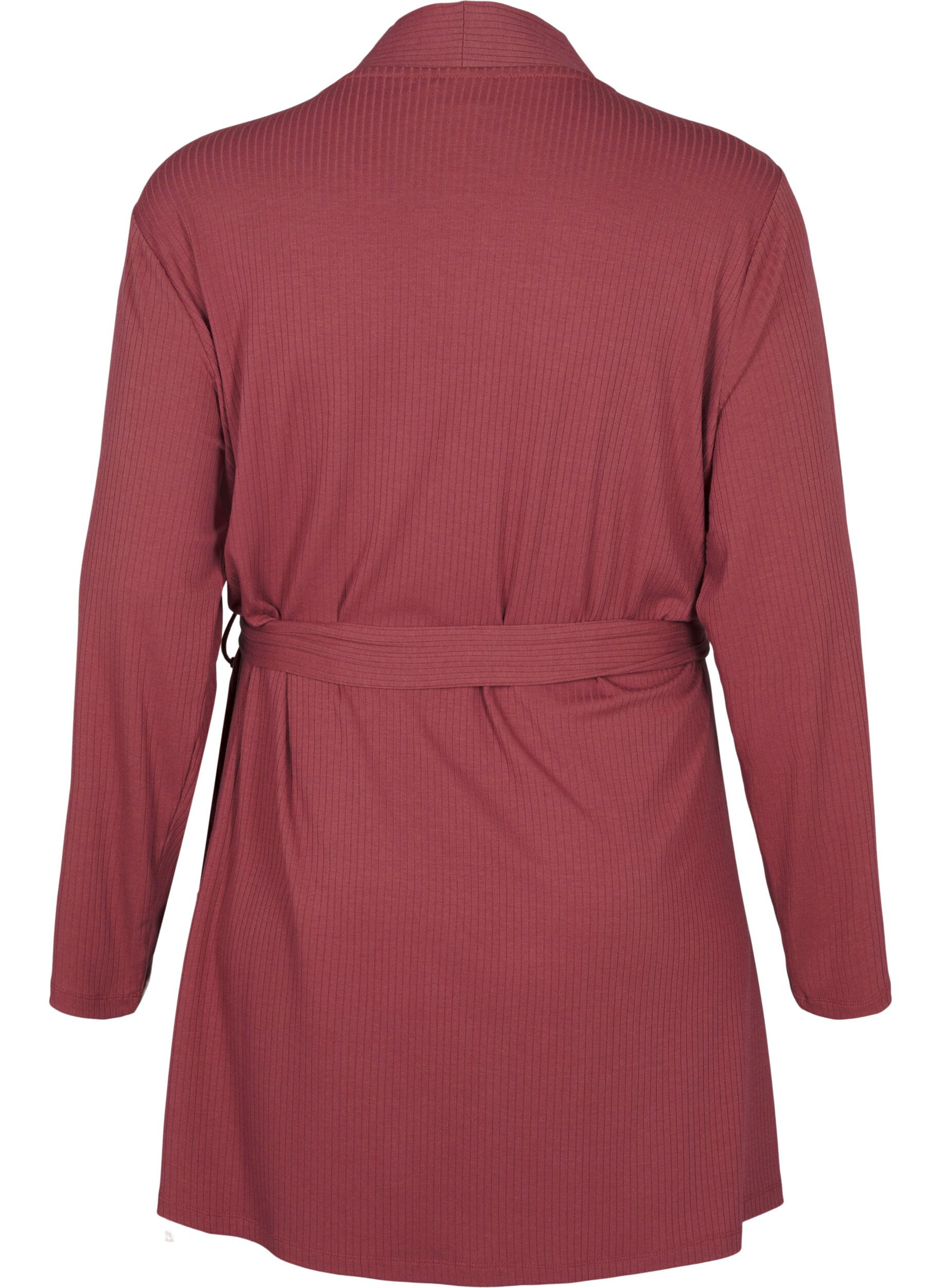 Zizzi Ochtendjas met strikceintuur, Rose Brown, Packshot image number 1