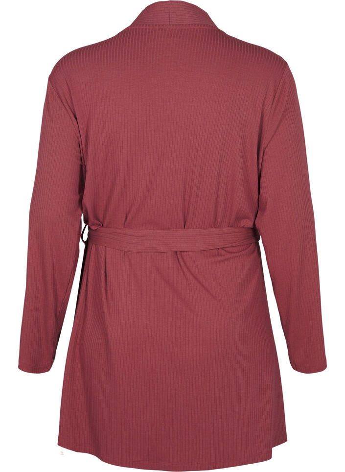 Ochtendjas met strikceintuur, Rose Brown, Packshot image number 1