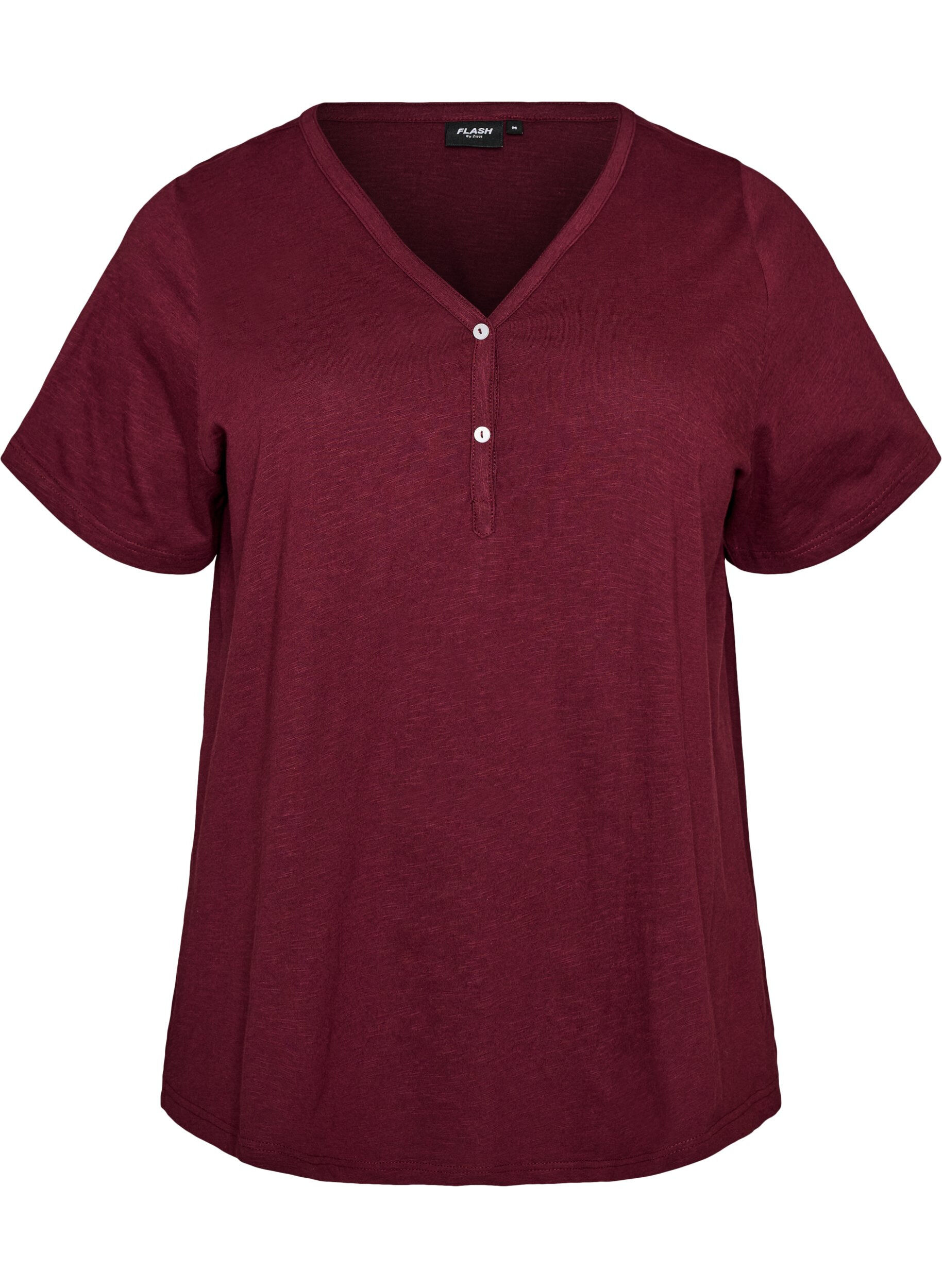 FLASH - T-shirt met knoopdetail