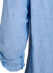 Lang shirt in linnen en viscose, Blauw, Packshot image number 3