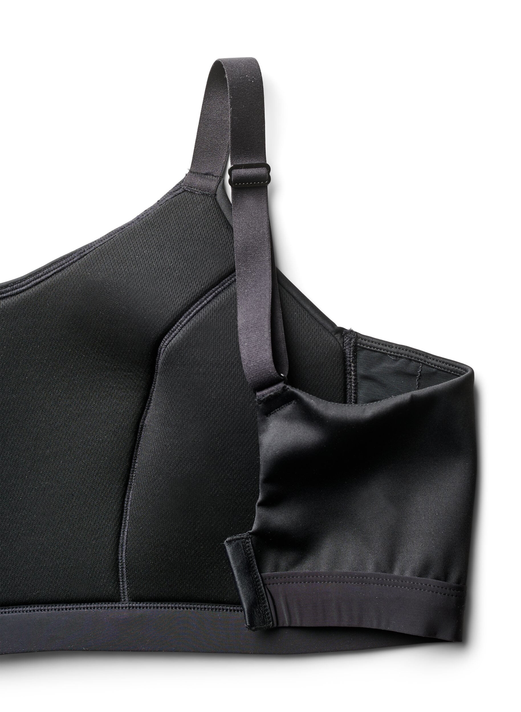 ZizziLicht gewatteerde sportbeha, Zwart, Packshot image number 3