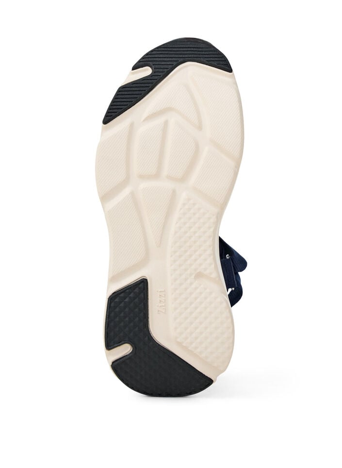 Comfortabele sandaal met klittenband en ondersteuning voor de voetboog, Blauw, Packshot image number 4