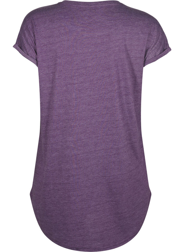 Nachtjapon met korte mouwen en tekstopdruk, , Packshot image number 1