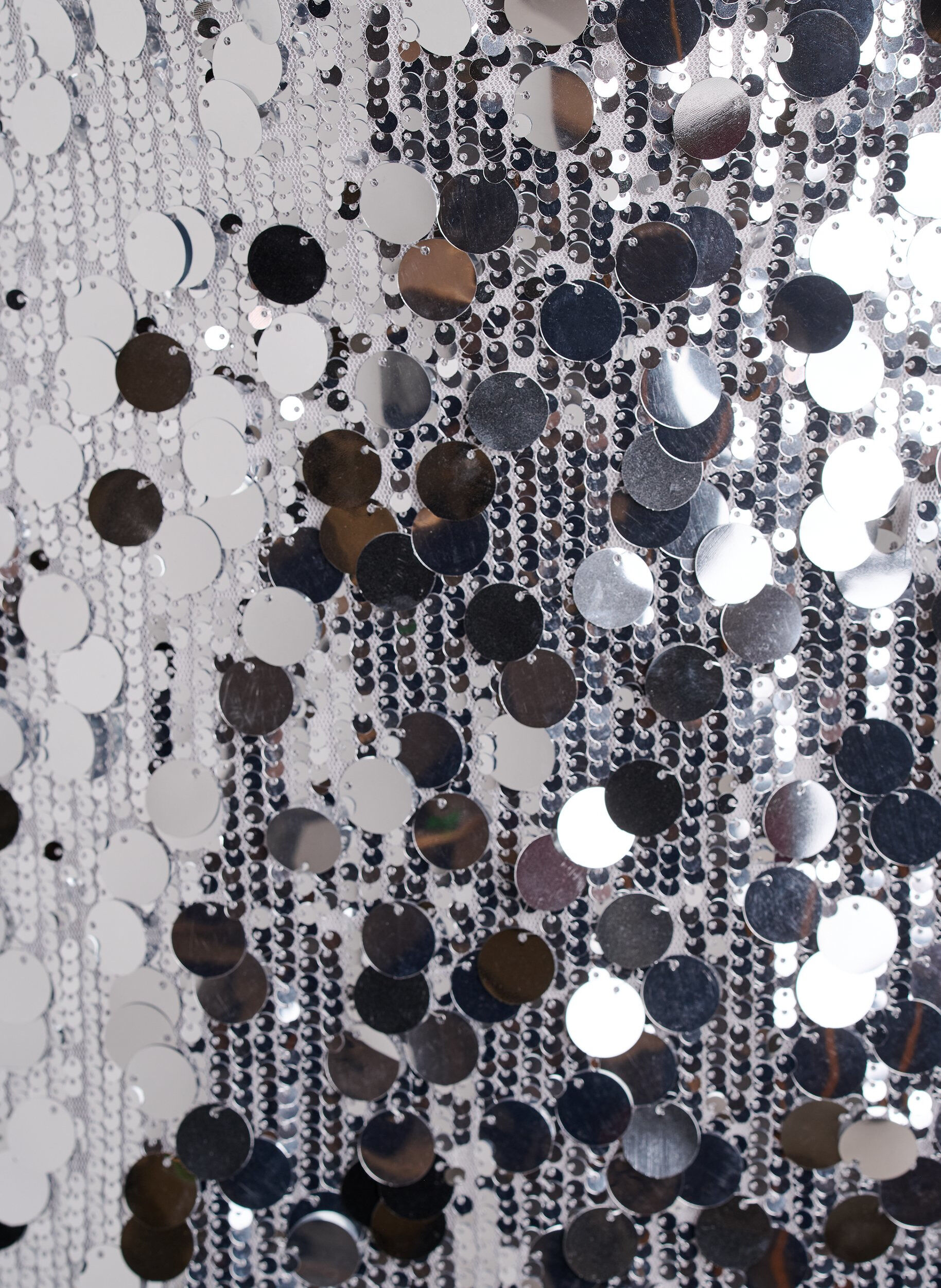 Zizzi Korte paillettenrok met elastische tailleband, Zilver, Packshot image number 2