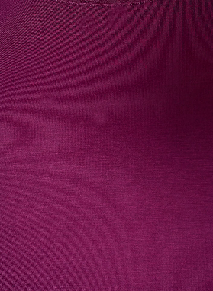 Jersey blouse met lange mouwen en een ronde hals, Paars, Packshot image number 2