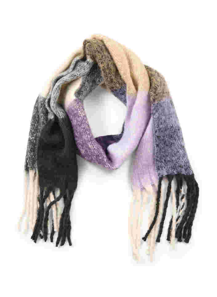 Gedessineerde sjaal met franjes, Violet Tulip