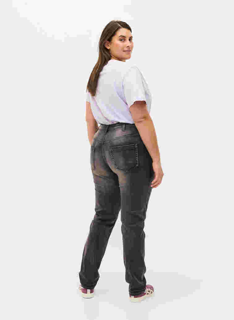 Slim-fit Emily jeans met normale taille, Dark Grey Denim, Model image number 1